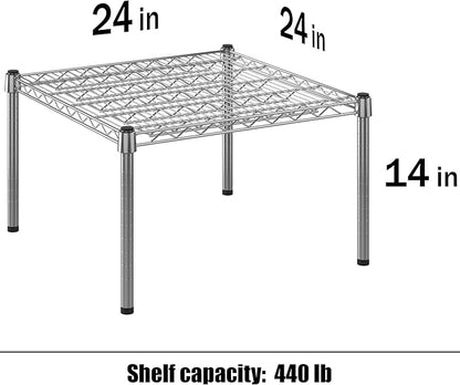 24" Deep x 24" Wide x 14" Height Wire Shelving Kit | 1-Tier | NSF Commercial Storage Rack Unit
