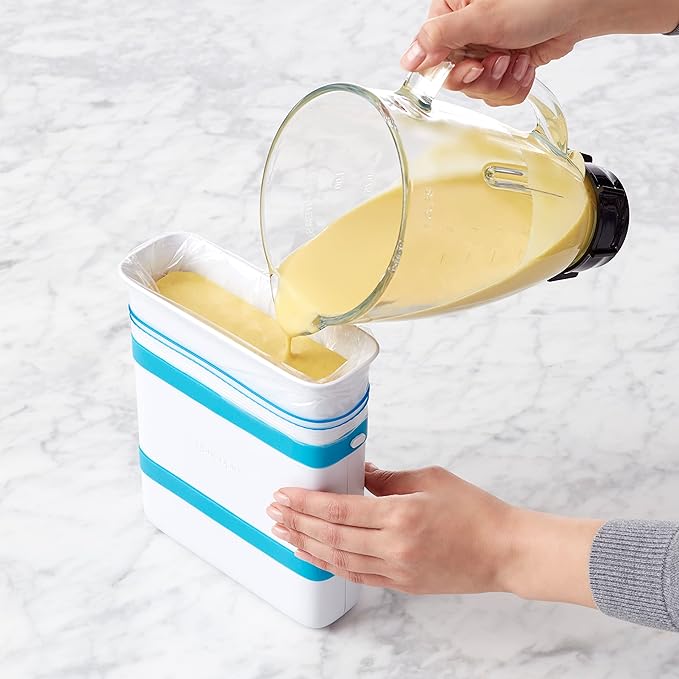 YouCopia FreezeUp Freezer Food Block Maker, 6 Cup, Meal Prep Bag Container to Freeze Soup and Leftovers