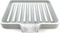 Silicone Soap Dish Tray and Sponge Holder with Drain Chute, Rectangular, Kitchen and Bathroom Sink Organizer (Light Grey, 5.2"x4" (Set of 2), 7.2 Ounces)