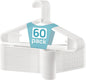 Vtopmart 60 Pack Plastic Clothes Hangers, 16.7in Standard StackFit Hangers for T-Shirt, Coats, Jackets, Sweaters, Non-Slip Slim Hanger with Hooks, Space-Saving in Closet, Durable Clothes Organizers