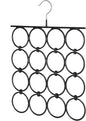 Whitmor Folding Scarf/Accessory Hanger, Black & Chrome, 0. 47 x 12. 25 x 15. 88 inch