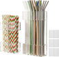 Acrylic Straw Holder for Cabinet Door, 2pcs Reusable Straw Organizer Storage with Sticky Adhesive Fits Both Short & Long Straws for Cabinet Kitchen Counter Cupboard Refrigerator