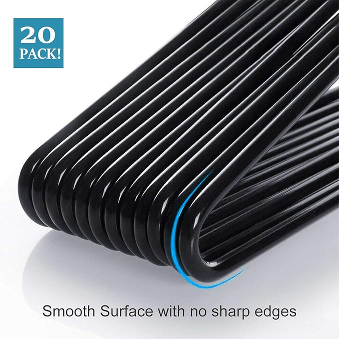 Metal Pants Hanger 20 Pack Open Ended Jeans Hangers Closet Space Saving for Trouser/Blanket/Jeans, Non Slip Hangers Strong Durable