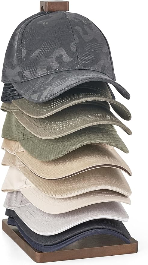 Mkono Hat Organizer for Baseball Caps, Hat Rack Hold Up to 10 Hats Baseball Caps Tabletop Hat Holder Storage Display for Closet, Dresser, Entrance, Shelf