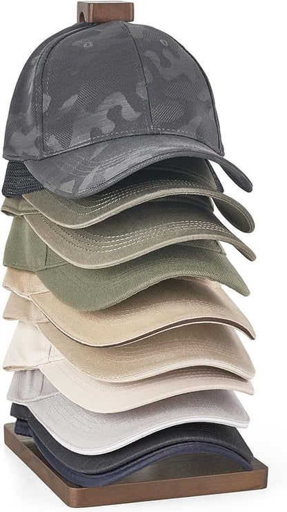 Mkono Hat Organizer for Baseball Caps, Hat Rack Hold Up to 10 Hats Baseball Caps Tabletop Hat Holder Storage Display for Closet, Dresser, Entrance, Shelf