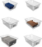 Amazon Basics Wire Storage Baskets for Organizing, Powder-Coated, Rust Resistant with Identification Cards, Black, Pack of 6