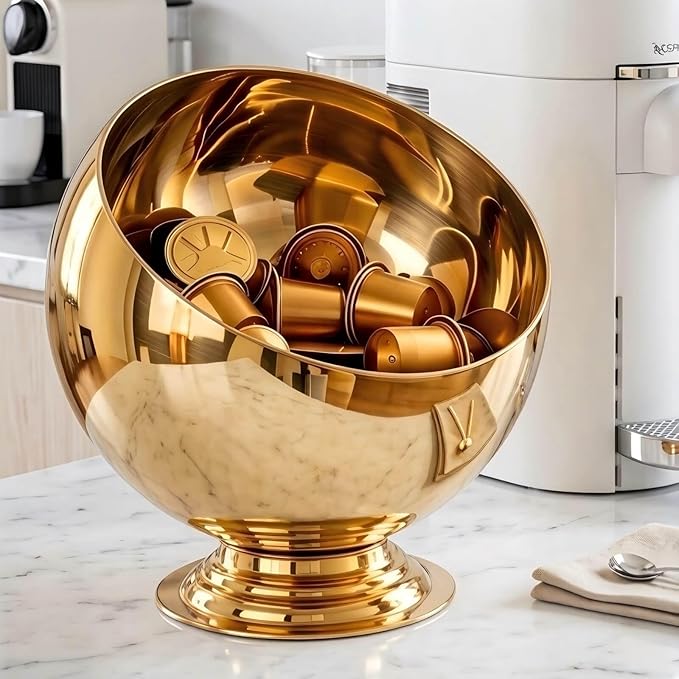 Coffee Pod Holder-Coffee Pod Storage-K Cup Holder-Espresso Pod Holder-Coffee Pod Organizer（GOLD
