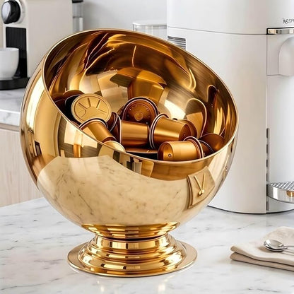 Coffee Pod Holder-Coffee Pod Storage-K Cup Holder-Espresso Pod Holder-Coffee Pod Organizer（GOLD