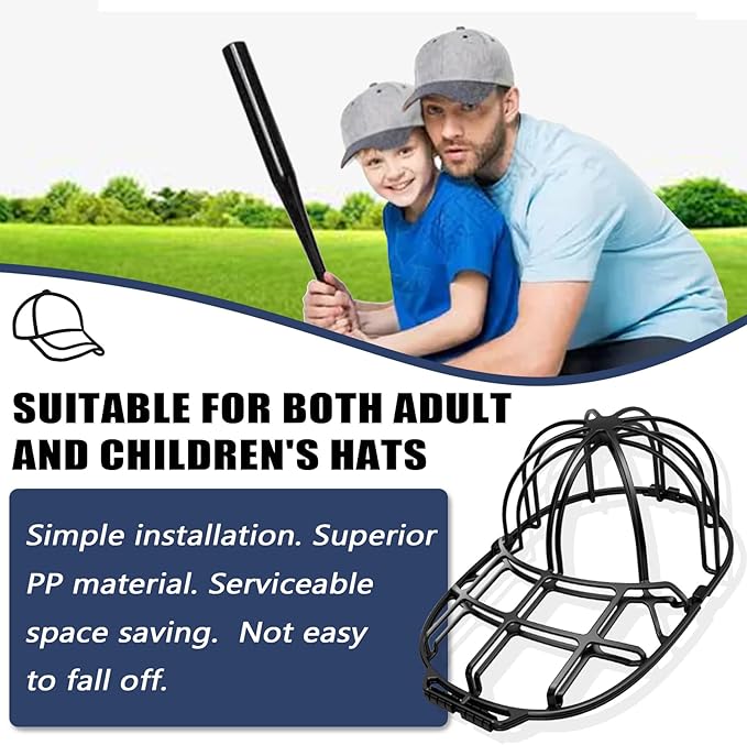 INVODA Hat Washer Cage Hat Washer for Washing Machine Hat Cleaner for Baseball Cap Dishwasher Rack Protector Organizer for Flat & Curved(Black 2PCS)