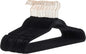 Amazon Basics Slim Velvet Non-Slip Space Saving Sturdy Suit Clothes Hangers, Closet Organizer, Black/Rose Gold, 30-Pack