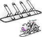 Mr IRONSTONE Floor Bike Rack for Garage, Indoor/Outdoor Bicycle Storage Stand, Parking Rack for Mountain, Road & Kids Bikes (Black, 4-Slot)
