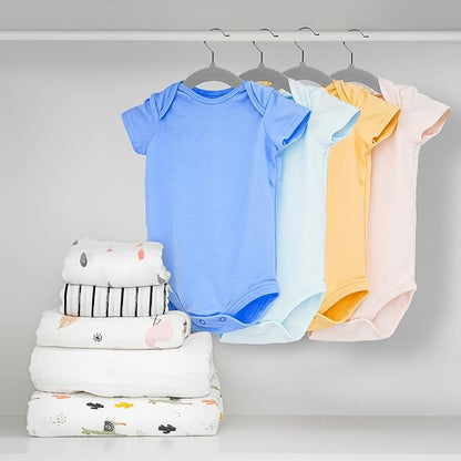 Utopia Home Kids Velvet Hangers 20 Pack – 11 Inch Non-Slip Baby Hangers for Baby and Toddlers, Durable Ultra-Slim Space-Saving Closet Organizers (Grey)