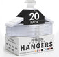 Utopia Home Premium Wooden Hangers 20 Pack - Durable & Slim Coat Hanger - Suit Hanger with 360-Degree Rotatable Hook - Wood Hangers with Shoulder Grooves (White Color)