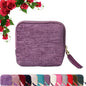 Travel Jewelry Case, Portable Foldable Box Mini Jewelry Travel Bag with Tassel Zipper Design, Soft Velvet Organizer Pouch for Bangle, Five Compartments