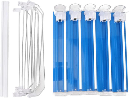 5pcs Fridge Drink Dispenser, Automatic Pusher Glide Self Pushing Soda Can Dispenser Water Bottle Drink Dispenser for Kitchen (Blue)