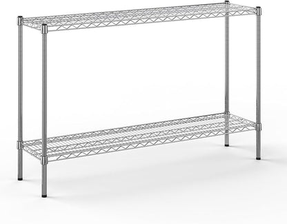 14" Deep x 54" Wide x 34" Height Wire Shelving Kit | 2-Tier | NSF Commercial Storage Rack Unit