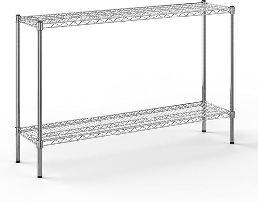 14" Deep x 54" Wide x 34" Height Wire Shelving Kit | 2-Tier | NSF Commercial Storage Rack Unit