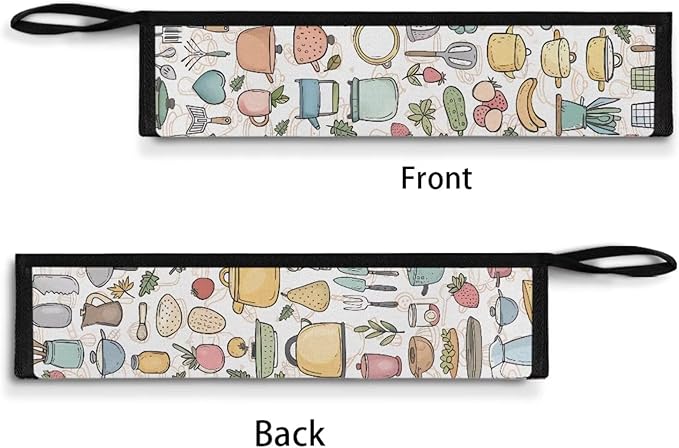 Portable Travel Tableware Box Kitchen Motif Flatware Storage Box Case Travel Utensils Cutlery Case with Bag for Fork Spoon Chopsticks