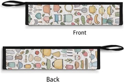 Portable Travel Tableware Box Kitchen Motif Flatware Storage Box Case Travel Utensils Cutlery Case with Bag for Fork Spoon Chopsticks