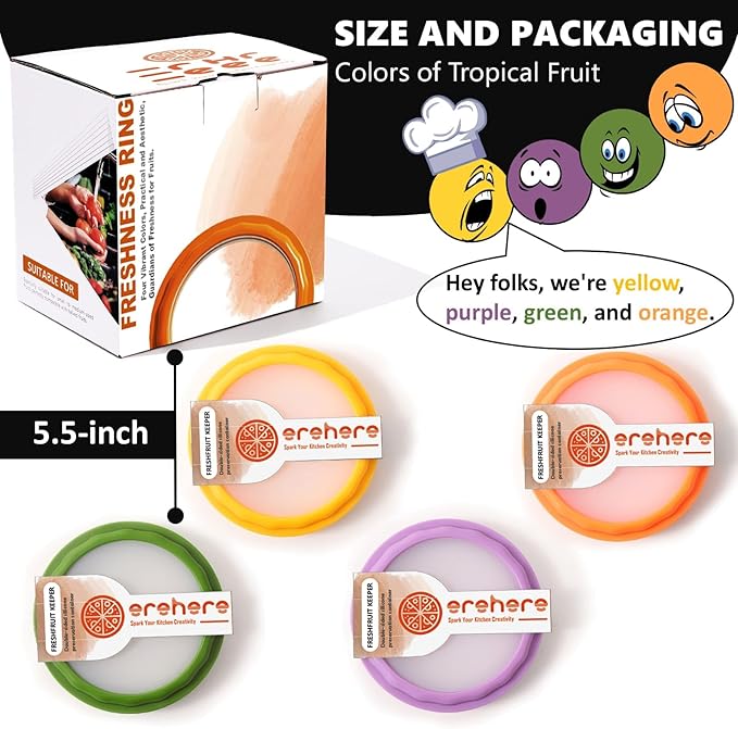 4-Piece Food Storage Containers Set – Avocado Saver, Onion Keeper, Silicone Kitchen Organizers for Fridge, Reusable & Fresh-Keeping Design