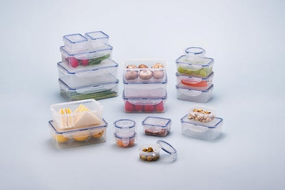LOCK & LOCK Easy Essentials Food Storage lids/Airtight containers, BPA Free, Square-20 oz-for Coffee, Clear