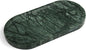 YMXYJM Genuine Real Natural Marble Tray for Bathroom, Luxury Indian Green Stone Vanity Tray, Decorative Oval Trays for Countertop Storage Organizer, Dresser, Kitchen, Home Decor, 11.8" x 6", Green