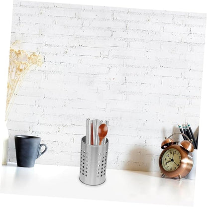ULTECHNOVO Stainless Steel Chopstick Holder 3.93X3.93X6.49In Multi-Purpose Utensil Storage Container for Home Restaurant Kitchen Tableware Organizer with Breathable Design