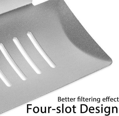 Detachable Soap Dish for Shower, 4 Slot Self-Adhesive Soap Holder for Bathroom, Wall Mounted Shower Soap Holder, Stainless Steel Soap Tray Black