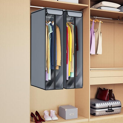 Univivi Garment Bags for Hanging Clothes 40", Hanging Garment Bags for Closet Storage with Large Clear Window, Garment Storage Bags for Suits, Coats, Dresses, 1 Pack
