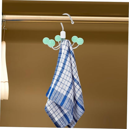 Cabilock 360° Swivel Belt Hanger Closet Organizer - Multi-Functional Rotating Hook for Clothes, Bags, Scarves, and Accessories - Light Green