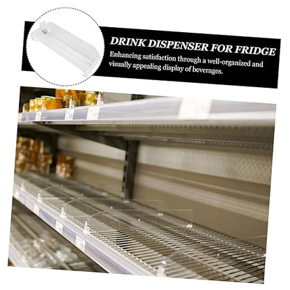 Gatuida Beverage Organizer for Fridge Adjustable Drink Pusher Rack Dispenser for Canned Beverages Slide Design for Easy Access and Visibility Freezer Pantry