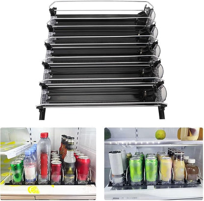 gernie Soda Can Dispenser, NonSlip and SelfPush Beverage Organizer for Shelves (Black), gernieiby083dgxv-11