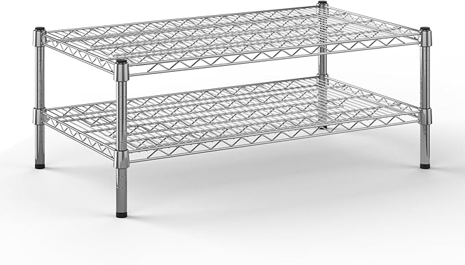 21" Deep x 36" Wide x 14" Height Wire Shelving Kit | 2-Tier | NSF Commercial Storage Rack Unit