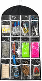 12 Pocket Clear Hanging Shoe & Accessory Organizer Bag - Closet Storage Solution for Shoes, Jewelry, Scarves, Belts & Small Accessories, Durable Space-Saving Design