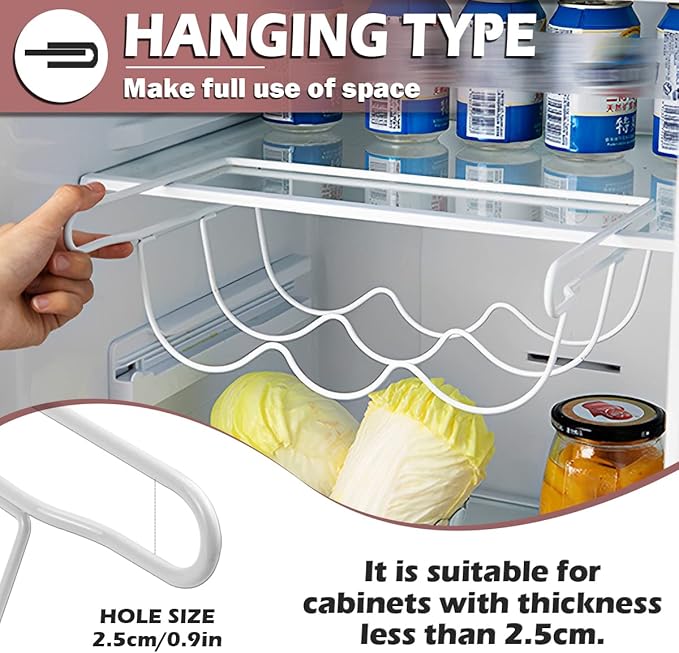 Refrigerator Wine Rack Water Bottle Holder Stackable Drink Bottles Shelf Wine Storage Display Stand for Refrigerator, Kitchen Cabinet, Bar