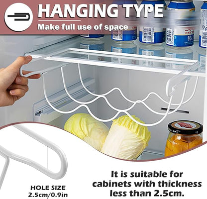 Refrigerator Wine Rack Water Bottle Holder Stackable Drink Bottles Shelf Wine Storage Display Stand for Refrigerator, Kitchen Cabinet, Bar
