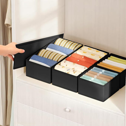 DIMJ Drawer Organizer Clothes Storage - 18 Pack Baby Dresser Organizer for Nursery, Foldable Drawer Dividers for Bedroom Closet Organization, Fabric Storage Bins for Socks, Underwears, Bras