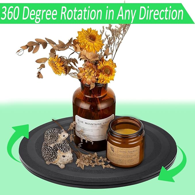 8 inch Turntable Rotating Caster Spinner Non Skid Lazy Susan Heavy Duty 360˚ Rotating Swivel Stand for Model Base/Potted Plants/TV/Monitors/Craft Paintings (1 PCS)