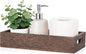 Mkono Bathroom Basket Wood Toilet Paper Storage Basket with Handle for Organizing, Farmhouse Tank Topper Tray, Rustic Home Decor for Shelf, Countertop, Bedroom, Livingroom, Kitchen, Brown