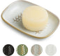 Miamolo Soap Dish Bar Cleaner Dish for Shower, Ceramic Soap Dishes for Large Soap Bar Shampoo or Sponge, Shower Soap Dish Soap Saver Tray for Bathroom Kitchen Sink, Easy to Clean