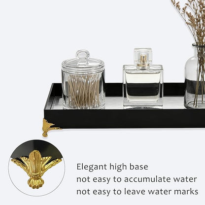 Small Bathroom Vanity Tray for Countertop,Acrylic Soap Organizer Tray for Home Decoration,Jewelry Organizer (11.7''x4.2''x1.1'')