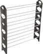 Home-Complete Stackable Shoe Rack – 6-Tier Shoe Organizer for Closet, Bathroom, Entryway – Footwear Shelf Holds 24 Pair Sneakers, Heels, and Boots