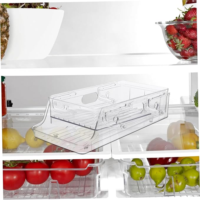 Double Layer Rolling Soda Can Dispenser Beverage Holder Refrigerator Organizer Bin for Drinks Can Holder and Storage for Fridge