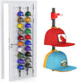 AXU Hat Rack for Door, Hat Organizer for Baseball Caps, Over the Door Hat Storage Organizer - Holds 20-40 Caps |Rainbow, 2 Straps
