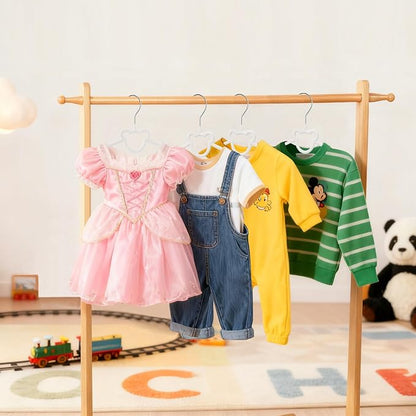 ManGotree 12.8" Kids Velvet Hangers, Non-Slip Felt Baby Clothes Hanger, Cute Bear Hanger for Nursery, Space Saving Toddler Hangers for Children's Closet (20 Pack, White)