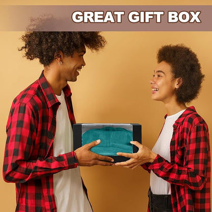 DoubleFill 100 Pcs Hat Boxes with Clear Window, Foldable Gift Boxes for Baseball Caps, Storage, Display and Shipping (Black)