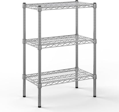 14" Deep x 24" Wide x 34" Height Wire Shelving Kit | 3-Tier | NSF Commercial Storage Rack Unit