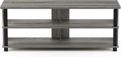Furinno Turn-N-Tube Shoe Rack, 3-Tier Shoe Organizer, Compact Shoe Storage with Open Shelves, 15.5 x 41.1 x 15.8, Easy Assembly, for Closet Entryway, Office, Garage, French Oak/Black