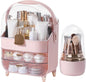 Makeup Organizer Countertop, Skincare Bathroom Counter Organizer, Storage Box Cosmetic Display Cases, Teen Girl Gifts Trendy Stuff Make up Organizers for Vanity, Dresser (Pink)