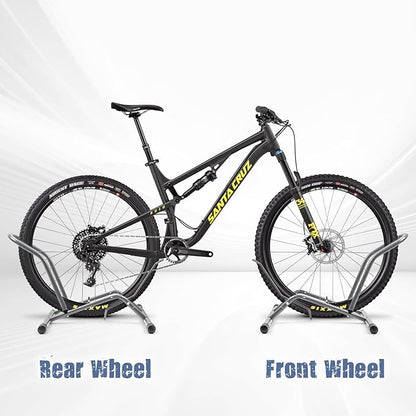 Bike Floor Stand for Mountain MTB & Road Bicycles 23c-4.0 inch Wide Tire 20-29 inch Tire Indoor Outdoor Bike Rack Bicycle Floor Stand (Gray(2 Pack))